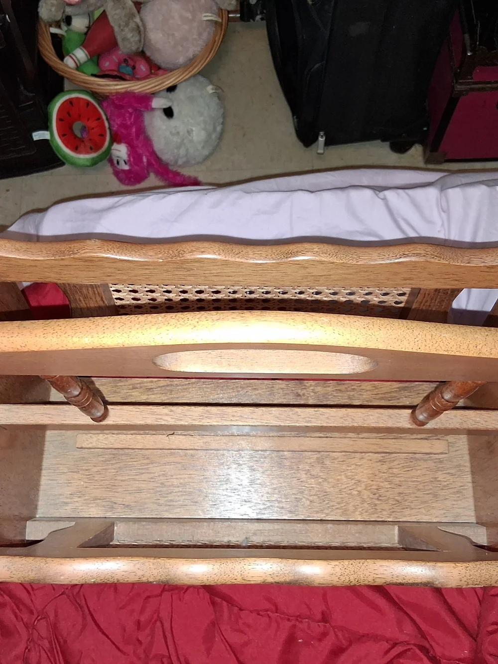Wood Cane Woven Magazine Rack - Natural Brown